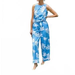 NEW SOUTHERN TIDE avery leafy luxe printed pant in boat blue